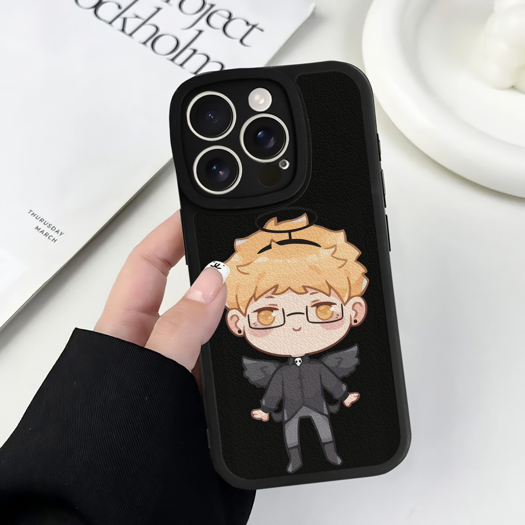 （画像用） ハイキュー!! Haikyu!! 【iPhone 16シリーズ対応】シリコンスマホケース（レザー調） 材質：シリコン